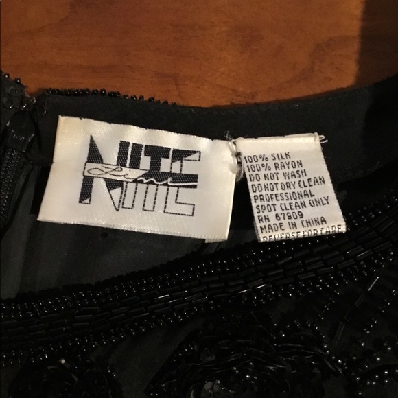 Nite Line - Black beaded Long Dress - Picture 6 of 7